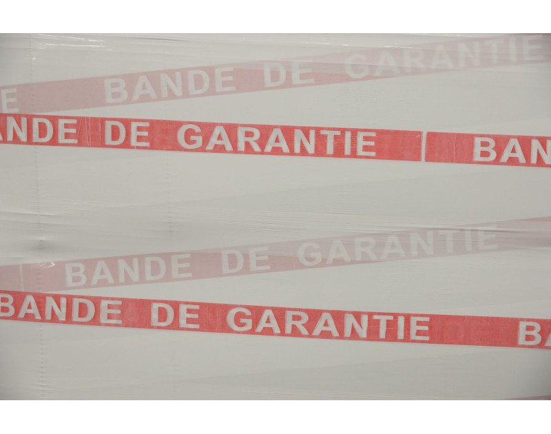 Film étiré manuel imprimé "Bande de garantie"